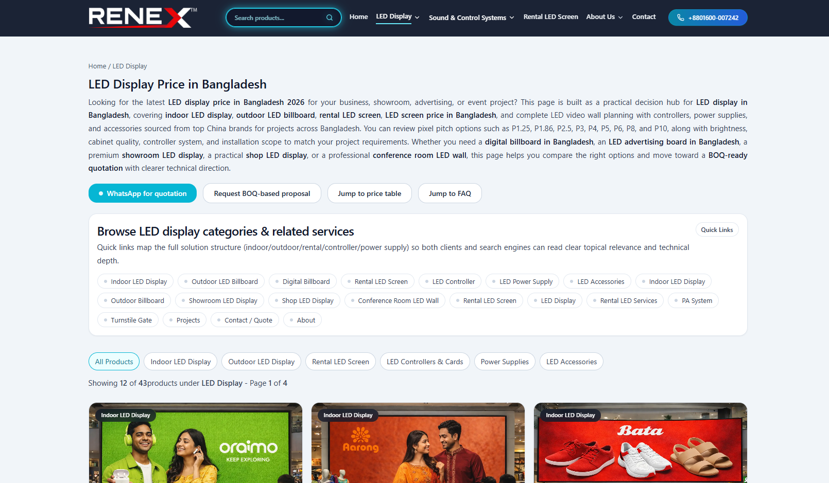 Renex React and Tailwind website project cover